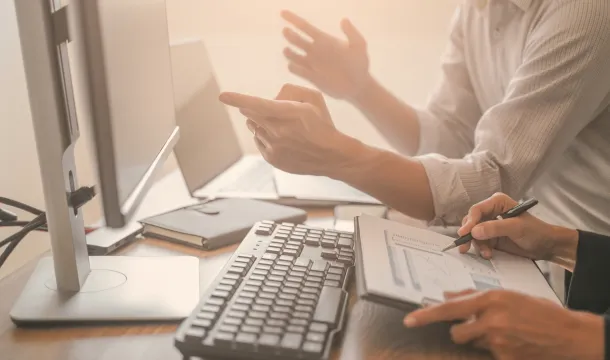 Daten-Auswertung im Büro