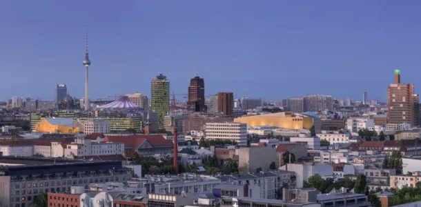 Skyline von Berlin bei Nacht