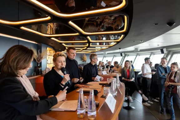 visitBerlin-Pressekonferenz auf dem Berliner Fernsehturm